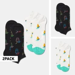 Η καλύτερη συμφωνία 😉 Κάλτσες Happy 🧦 Socks 2-Pack Lemonade Low Unisex Κάλτσες Multicolour ❤️