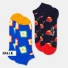Αγορά ⭐ Κάλτσες Happy 🧦 Socks 2-Pack Toast Low Unisex Κάλτσες MULTICOLOUR ⭐