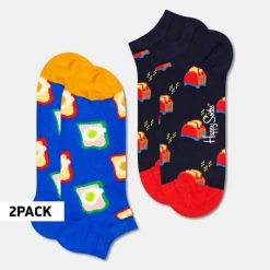 Αγορά ⭐ Κάλτσες Happy 🧦 Socks 2-Pack Toast Low Unisex Κάλτσες MULTICOLOUR ⭐
