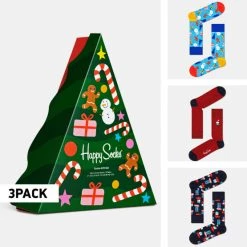 Εξοδος 😉 Κάλτσες Happy 🧦 Socks Decoration Time Gift Set 3-Pack Unisex Κάλτσες Multicolour 🎉