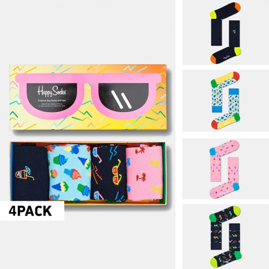 Εξοδος 🌟 Κάλτσες Happy 🧦 Socks 4-Pack Tropical Day 🧦 Socks Gift Set Unisex Κάλτσες Multicolour ⭐ 1 Εξοδος 🌟 Κάλτσες Happy 🧦 Socks 4-Pack Tropical Day 🧦 Socks Gift Set Unisex Κάλτσες Multicolour ⭐