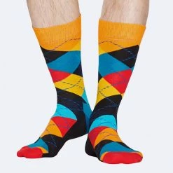 Η καλύτερη συμφωνία 👍 Κάλτσες Happy 🧦 Socks Argyle Unisex Κάλτσες MULTICOLOR 💯