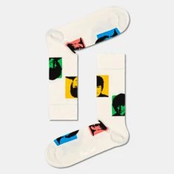 Φτηνός ⭐ Κάλτσες Happy 🧦 Socks Beatles Silhouettes Unisex Κάλτσες MULTICOLOUR ❤️