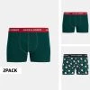 ΧΟΝΔΡΙΚΟ ΕΜΠΟΡΙΟ 🤩 Εσώρουχα Jack & Jones Jacdash Trunks 2-Pack Ανδρικά Μποξεράκια Πολύχρωμο Ponderosa Pine 🛒