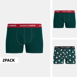 ΧΟΝΔΡΙΚΟ ΕΜΠΟΡΙΟ 🤩 Εσώρουχα Jack & Jones Jacdash Trunks 2-Pack Ανδρικά Μποξεράκια Πολύχρωμο Ponderosa Pine 🛒