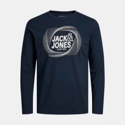 Πολύ καλή προσφορά 🔥 Μπλούζα μακρύ μανίκι Jack & Jones Ανδρική Μπλούζα με Μακρύ Μανίκι NAVY BLAZER 🤩