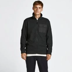 Προώθηση 🔥 Ζακέτες Jack & Jones Ανδρική Ζακέτα Black 🔔