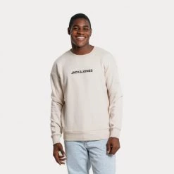 Κουπόνι 🎉 Φούτερ Jack & Jones Ανδρική Μπλούζα Φούτερ MOONBEAM 🤩