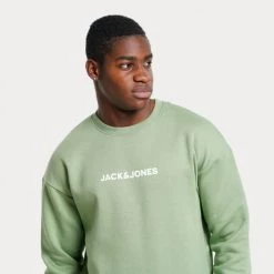 Best Pirce 🌟 Φούτερ Jack & Jones Ανδρική Μπλούζα Φούτερ Loden Frost 😀 -Jack-Jones Κατάστημα jack jones jcoswish sweat crew neck 6