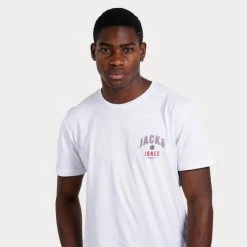 Εκπτωση 💯 T-Shirts | Μπλούζα κοντό μανίκι Jack & Jones Ανδρικό T-Shirt WHITE ❤️ -Jack-Jones Κατάστημα jack jones jcothomas small aw tee ss crew neck f 6