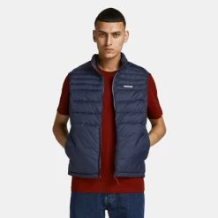 Best Pirce 🥰 Αμάνικα Μπουφάν Jack & Jones Ανδρικό Αμάνικο Μπουφάν NAVY BLAZER 🔥