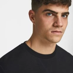 Τοπ 10 😍 Φούτερ Jack & Jones Basic Crew Neck Noos Ανδρικό Φούτερ BLACK 🤩 -Jack-Jones Κατάστημα jack jones jjebasic sweat crew neck noos 2