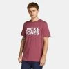 Ολοκαίνουργιο ⌛ T-Shirts | Μπλούζα κοντό μανίκι Jack & Jones Logo Ανδρικό T-shirt Hawthorn Rose 🔥