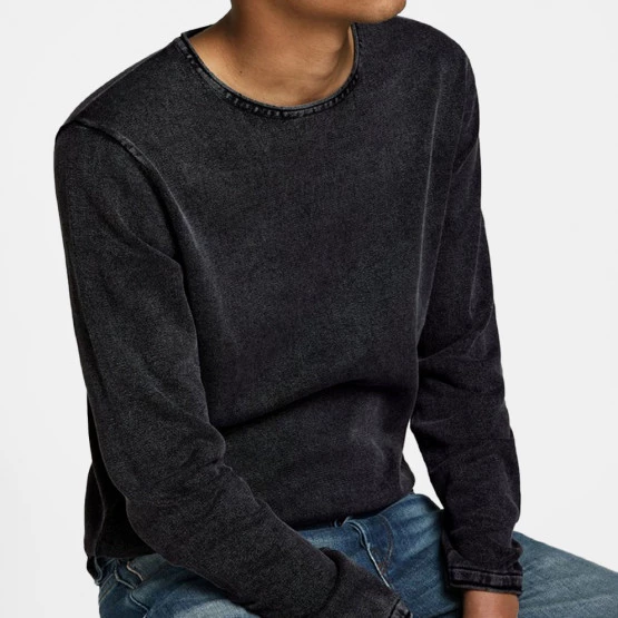 Νέος 🧨 Πλεκτά Jack & Jones Crew Neck Noos Ανδρική Μπλούζα με Μακρύ Μανίκι Caviar 😍 2 Νέος 🧨 Πλεκτά Jack & Jones Crew Neck Noos Ανδρική Μπλούζα με Μακρύ Μανίκι Caviar 😍 - Image 2