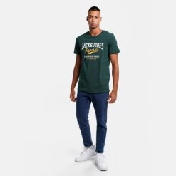 Νέος 👍 T-Shirts | Μπλούζα κοντό μανίκι Jack & Jones Ανδρικό T-shirt Pine Grove 🛒 -Jack-Jones Κατάστημα jack jones jjelogo tee ss o neck 2 col aw22 sn 3