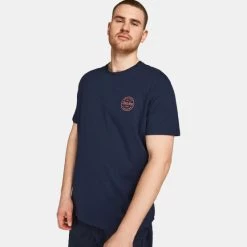 Εκπτωση 😀 T-Shirts | Μπλούζα κοντό μανίκι Jack & Jones Crew Neck Plus Size Ανδρικό T-shirt NAVY BLAZER 🧨 -Jack-Jones Κατάστημα jack jones jjeshark tee ss crew neck noos pls 5