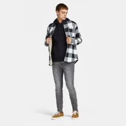 Πολύ καλή προσφορά ⌛ Μπλούζες με Κουκούλα Jack & Jones Basic Ανδρική Μπλούζα με Κουκούλα BLACK 🔔 -Jack-Jones Κατάστημα jack jones jjestar basic sweat hood noos 11