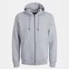 Καλύτερη πώληση 😀 Ζακέτες Jack & Jones Basic Sweat Zip Ανδρική Ζακέτα LIGHT GREY MELANGE ❤️