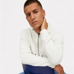 Flash Sale ✨ Ζακέτες Jack & Jones Basic Sweat Zip Ανδρική Ζακέτα Cloud Dancer ✔️ -Jack-Jones Κατάστημα jack jones jjestar basic sweat zip hood noos 2