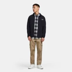 Προώθηση ✔️ Ζακέτες Jack & Jones Fleece Ανδρική Ζακέτα BLACK 🎁 -Jack-Jones Κατάστημα jack jones jjhyper fleece 3