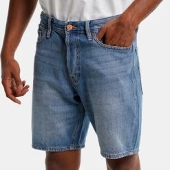 Νέος ⌛ Σορτς | Βερμούδες Jack & Jones Chris Original Ανδρικό Τζιν Σορτς Blue Denim ⭐ -Jack-Jones Κατάστημα jack jones jjichris jjoriginal shorts na 023 sn 2