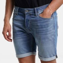 Προώθηση ⌛ Τζιν Σορτς/Βερμούδες Jack & Jones Jjirick Ανδρικό Jean Σορτς Blue Denim 👍 -Jack-Jones Κατάστημα jack jones jjirick jjicon shorts ge 306 ik sn 4