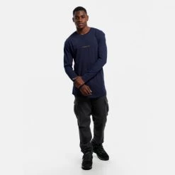 Καλύτερη πώληση 👍 Μπλούζα μακρύ μανίκι Jack & Jones Ανδρική Μπλούζα με Μακρύ Μανίκι NAVY BLAZER 😉 -Jack-Jones Κατάστημα jack jones jjnew state tee ls crew neck 7