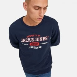 Νέος 👏 Φούτερ Jack & Jones Ανδρική Μπλούζα Φούτερ NAVY BLAZER 🤩 7 Νέος 👏 Φούτερ Jack & Jones Ανδρική Μπλούζα Φούτερ NAVY BLAZER 🤩 -Jack-Jones Κατάστημα jack jones jjstamp sweat crew neck 14