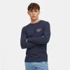 Τοπ 10 ⭐ Μπλούζα μακρύ μανίκι Jack & Jones Ανδρική Μπλούζα με Μακρύ Μανίκι NAVY BLAZER 🔔