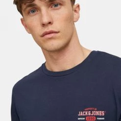 Τοπ 10 ⭐ Μπλούζα μακρύ μανίκι Jack & Jones Ανδρική Μπλούζα με Μακρύ Μανίκι NAVY BLAZER 🔔 -Jack-Jones Κατάστημα jack jones jjstamp tee ls crew neck 14