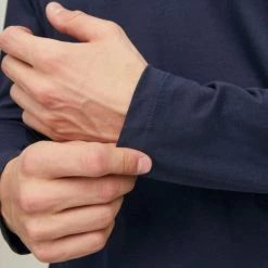 Τοπ 10 ⭐ Μπλούζα μακρύ μανίκι Jack & Jones Ανδρική Μπλούζα με Μακρύ Μανίκι NAVY BLAZER 🔔 -Jack-Jones Κατάστημα jack jones jjstamp tee ls crew neck 16