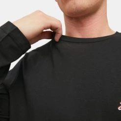 Εξοδος ⌛ Μπλούζα μακρύ μανίκι Jack & Jones Ανδρική Μπλούζα με Μακρύ Μανίκι BLACK ⭐ -Jack-Jones Κατάστημα jack jones jjstamp tee ls crew neck 22