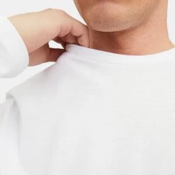 Best Pirce 👍 Μπλούζα μακρύ μανίκι Jack & Jones Ανδρική Μπλούζα με Μακρύ Μανίκι White 👏 -Jack-Jones Κατάστημα jack jones jjstamp tee ls crew neck 3