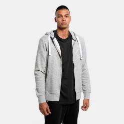 Συμφωνίες 👍 Ζακέτες Jack & Jones Ανδρική Ζακέτα LIGHT GREY MELANGE 🎉 8 Συμφωνίες 👍 Ζακέτες Jack & Jones Ανδρική Ζακέτα LIGHT GREY MELANGE 🎉 -Jack-Jones Κατάστημα jack jones jjstamp zip hood small 13