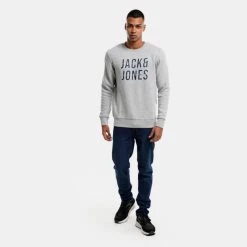 Καλύτερη πώληση 👏 Φούτερ Jack & Jones Ανδρική Μπλούζα με Μακρύ Μανίκι Light Grey Melange ❤️ 7 Καλύτερη πώληση 👏 Φούτερ Jack & Jones Ανδρική Μπλούζα με Μακρύ Μανίκι Light Grey Melange ❤️ -Jack-Jones Κατάστημα jack jones jjxilo sweat crew neck 3