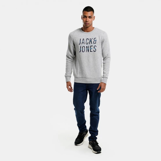 Καλύτερη πώληση 👏 Φούτερ Jack & Jones Ανδρική Μπλούζα με Μακρύ Μανίκι Light Grey Melange ❤️ 4 Καλύτερη πώληση 👏 Φούτερ Jack & Jones Ανδρική Μπλούζα με Μακρύ Μανίκι Light Grey Melange ❤️ - Image 4