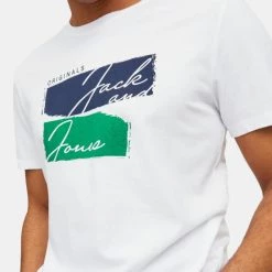 Αγορά 🌟 T-Shirts | Μπλούζα κοντό μανίκι Jack & Jones Ανδρικό T-Shirt BRIGHT WHITE 😀 6 Αγορά 🌟 T-Shirts | Μπλούζα κοντό μανίκι Jack & Jones Ανδρικό T-Shirt BRIGHT WHITE 😀 -Jack-Jones Κατάστημα jack jones jorsunset logo tee ss crew neck 10