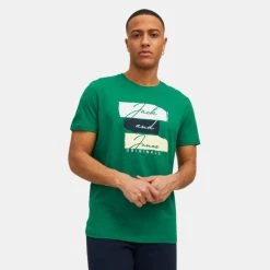 Αγορά 🛒 T-Shirts | Μπλούζα κοντό μανίκι Jack & Jones Ανδρικό T-Shirt Lush Meadow ✨