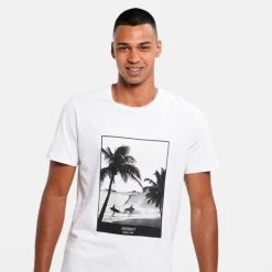 Καλύτερη πώληση ❤️ T-Shirts | Μπλούζα κοντό μανίκι Jack & Jones Surf Ανδρικό T-Shirt WHITE ⭐ -Jack-Jones Κατάστημα jack jones jorsurf uv tee ss crew neck 6