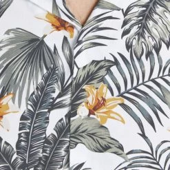 Εκπτωση ✨ Κοντομάνικα Πουκάμισα Jack & Jones Resort Ανδρικό Κοντομάνικο Πουκάμισο WHITE 🧨 -Jack-Jones Κατάστημα jack jones jprblatropic resort shirt s s relax s 15