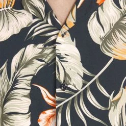 Εξοδος 🧨 Κοντομάνικα Πουκάμισα Jack & Jones Resort Ανδρικό Κοντομάνικο Πουκάμισο Black 🔔 -Jack-Jones Κατάστημα jack jones jprblatropic resort shirt s s relax s 3