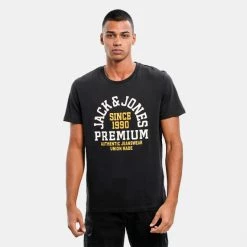 Καλύτερες κριτικές για 😍 T-Shirts | Μπλούζα κοντό μανίκι Jack & Jones Ανδρικό T-Shirt Black 🔔