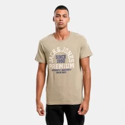 Καλύτερη πώληση 😍 T-Shirts | Μπλούζα κοντό μανίκι Jack & Jones Ανδρικό T-Shirt Winter Twig 🛒