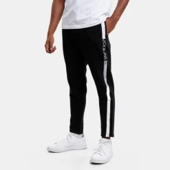 Προώθηση ⭐ Φόρμες Jack & Jones Ανδρικό Παντελόνι Φόρμας BLACK 🔔 -Jack-Jones Κατάστημα jack jones jpstace jjadam sweat pants aman 6