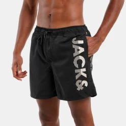 Η καλύτερη συμφωνία 🎉 Μαγιό Jack & Jones Ανδρικό Σορτς Μαγιό Black 👏 -Jack-Jones Κατάστημα jack jones jpstcrete jjswim akm logo sn 2