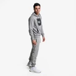 Η καλύτερη συμφωνία 👏 Φόρμες Jack & Jones Ανδρικό Παντελόνι Φόρμας Light Grey Melange ✨ -Jack-Jones Κατάστημα jack jones jpstgordon jjstamp sweatpants nafa 6