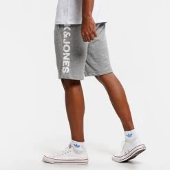 Best Pirce 💯 Σορτς | Βερμούδες Jack & Jones Side Ανδρικό Σορτς Light Grey Melange 😉 -Jack-Jones Κατάστημα jack jones jpstlogo sweat shorts im 13