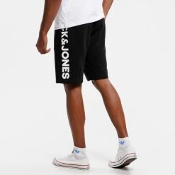 Best Pirce 👍 Σορτς | Βερμούδες Jack & Jones Side Ανδρικό Σορτς BLACK 😍 -Jack-Jones Κατάστημα jack jones jpstlogo sweat shorts im 8
