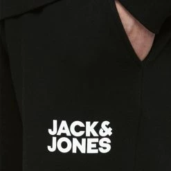 Τοπ 10 🤩 Σορτς | Βερμούδες Jack & Jones Soft Ανδρικό Σορτς BLACK 🔥 -Jack-Jones Κατάστημα jack jones jpstnewsoft sweat shorts gms sn 2