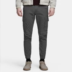Νέος 🔔 Ανδρικά Cargo & Chinos Παντελόνια & Σορτς Jack & Jones Paul Flake AKM 542 Ανδρικό Cargo Παντελόνι ASPHALT 🥰